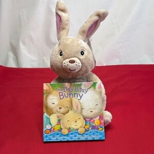 Plush Bunny with 'The Itsy Bitsy Bunny' Book - Beige Pink